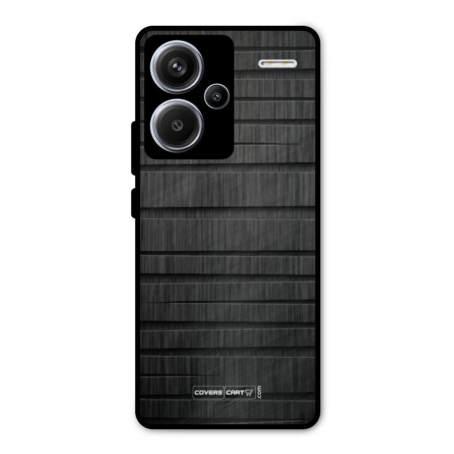 Black Abstract Metal Back Case for Redmi Note 13 Pro Plus