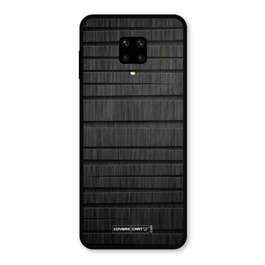 Black Abstract Metal Back Case for Redmi Note 9 Pro