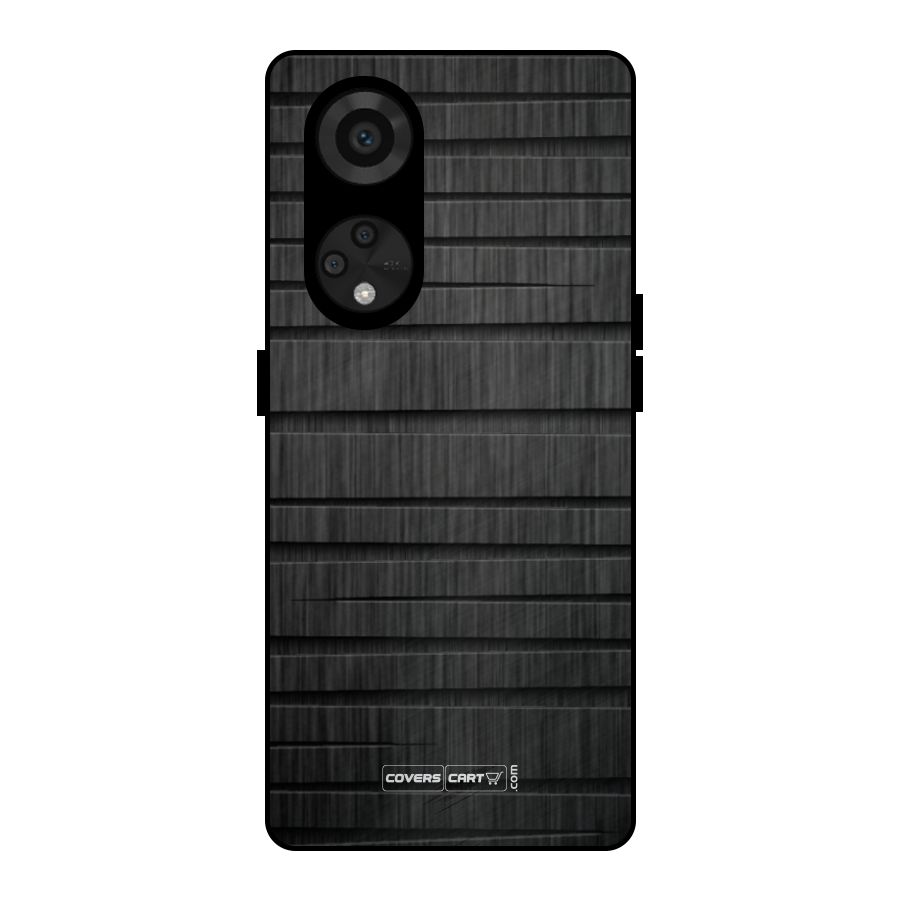 Black Abstract Metal Back Case for Reno8 T 5G