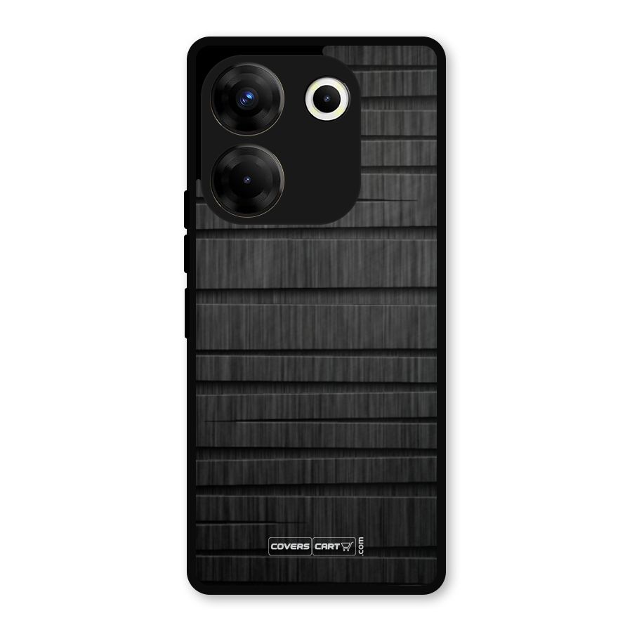 Black Abstract Metal Back Case for Tecno Camon 20 Pro