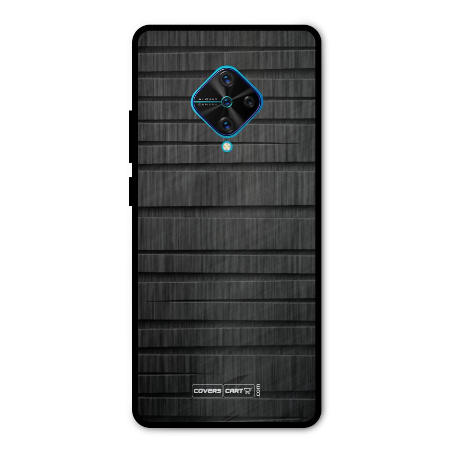 Black Abstract Metal Back Case for Vivo S1 Pro