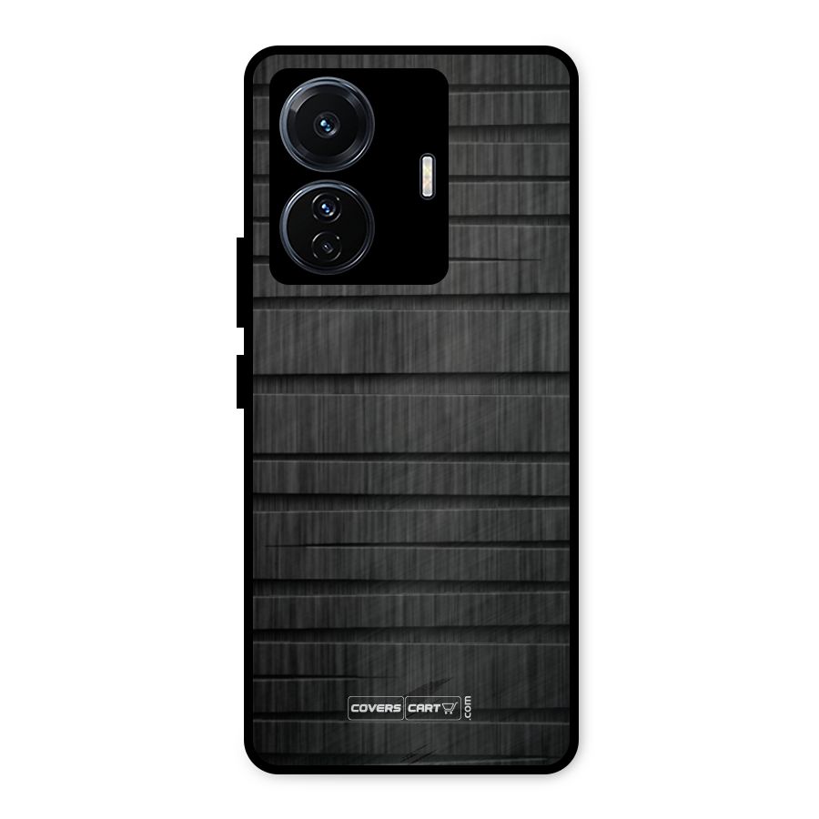 Black Abstract Metal Back Case for Vivo T1 Pro