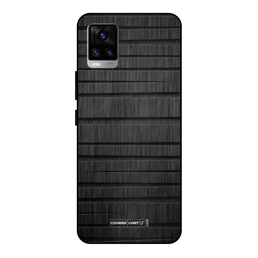Black Abstract Metal Back Case for Vivo V20