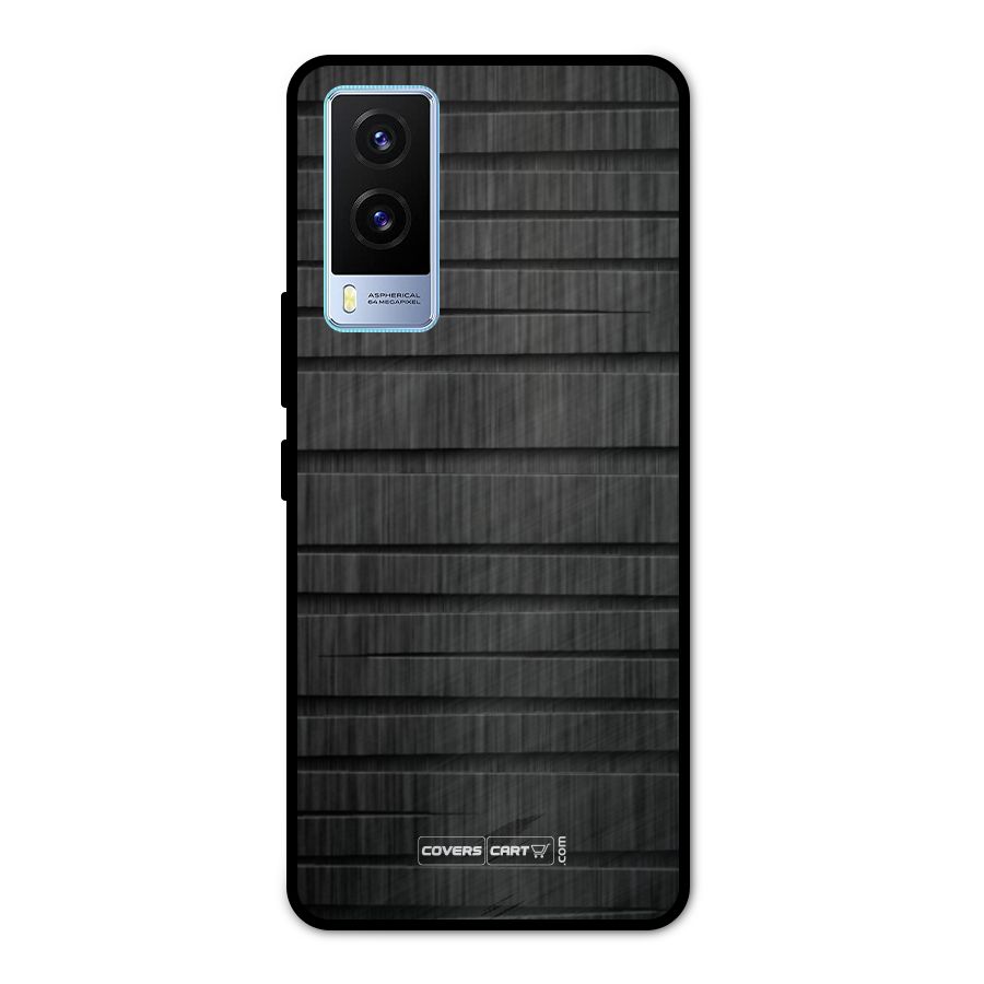 Black Abstract Metal Back Case for Vivo V21e 5G