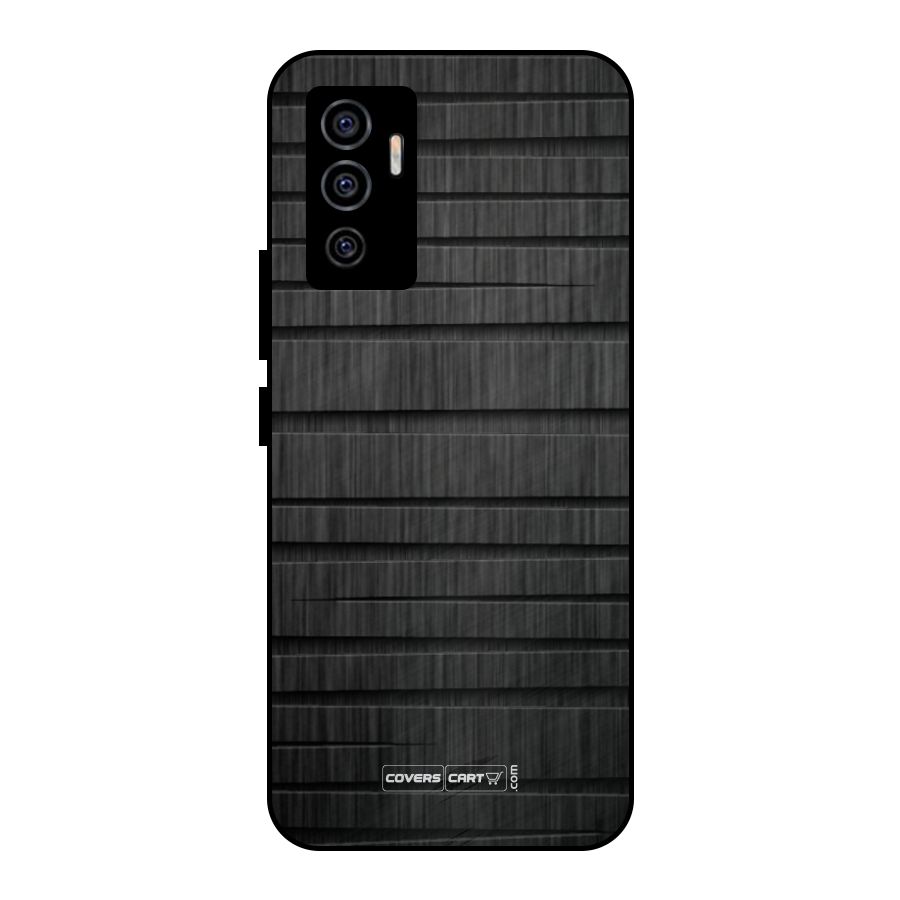 Black Abstract Metal Back Case for Vivo V23e
