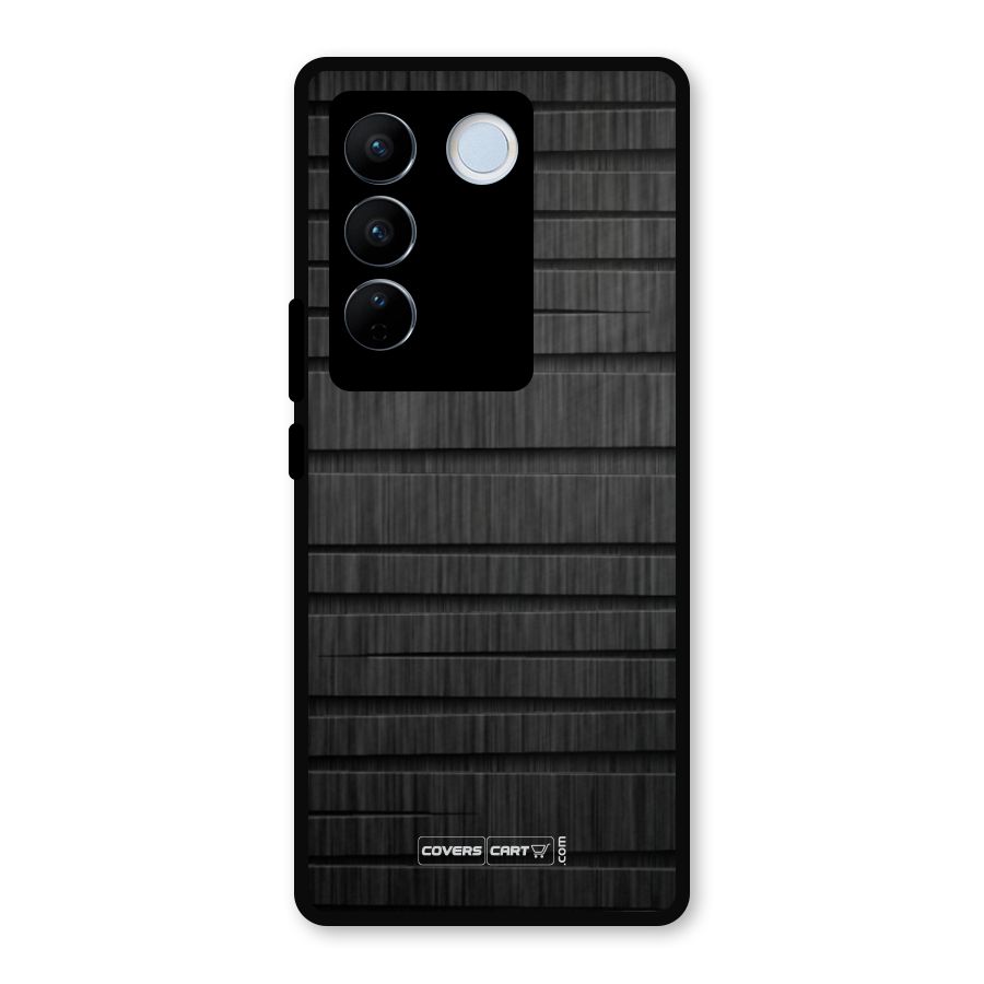 Black Abstract Metal Back Case for Vivo V27