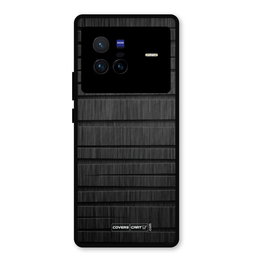 Black Abstract Metal Back Case for Vivo X80