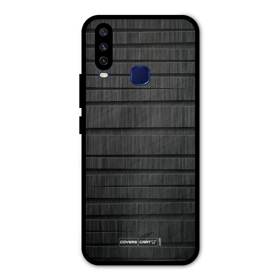 Black Abstract Metal Back Case for Vivo Y12