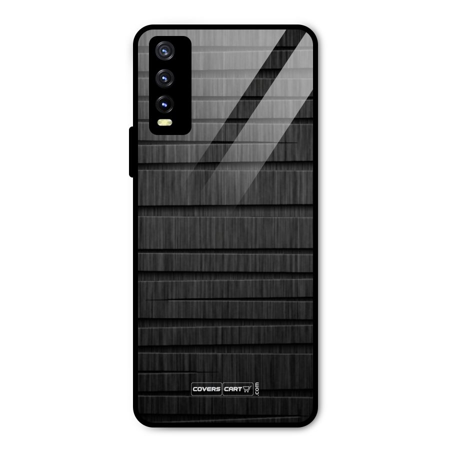 Black Abstract Metal Back Case for Vivo Y20g
