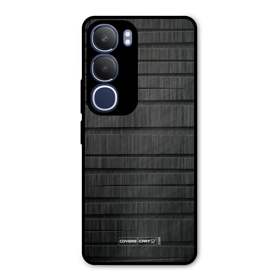 Black Abstract Metal Back Case for Vivo Y29