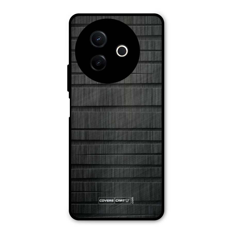 Black Abstract Metal Back Case for Vivo Y39