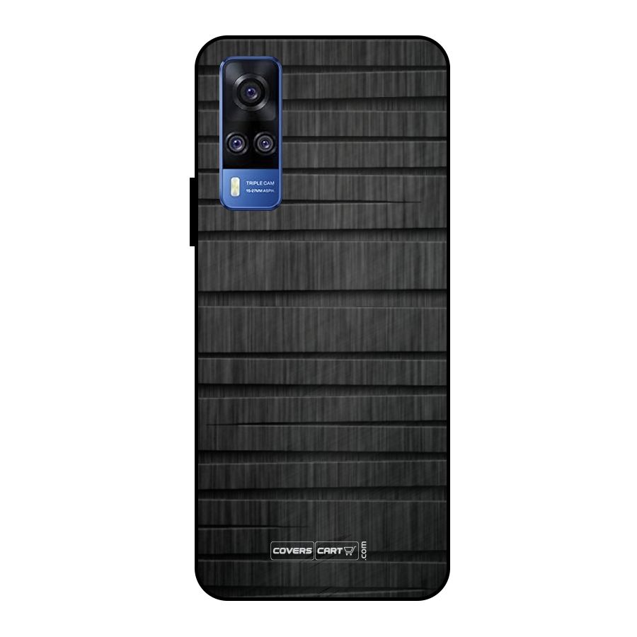 Black Abstract Metal Back Case for Vivo Y51
