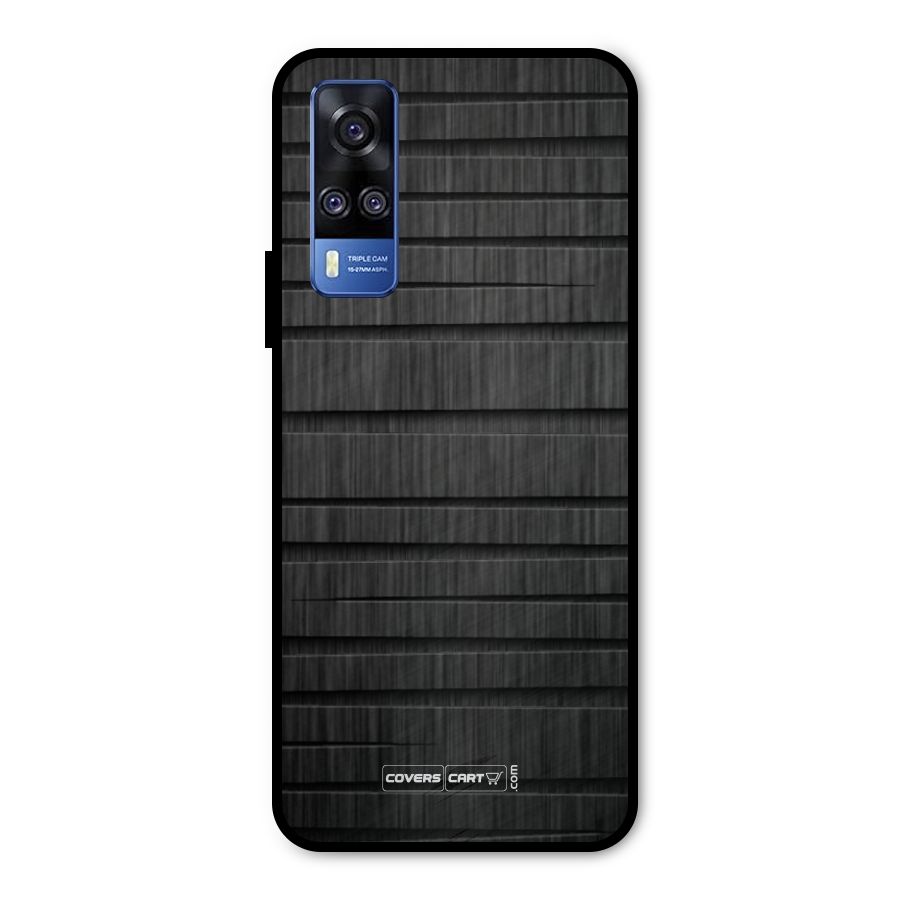 Black Abstract Metal Back Case for Vivo Y51A