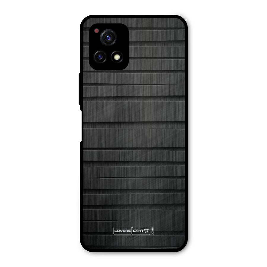 Black Abstract Metal Back Case for Vivo Y72 5G