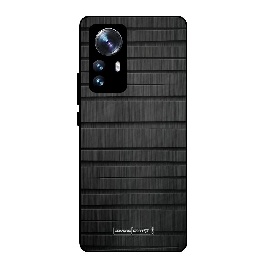 Black Abstract Metal Back Case for Xiaomi 12 Pro