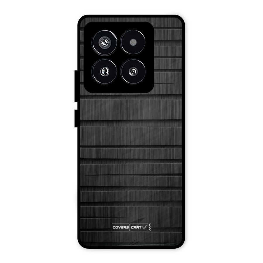 Black Abstract Metal Back Case for Xiaomi 14 Pro