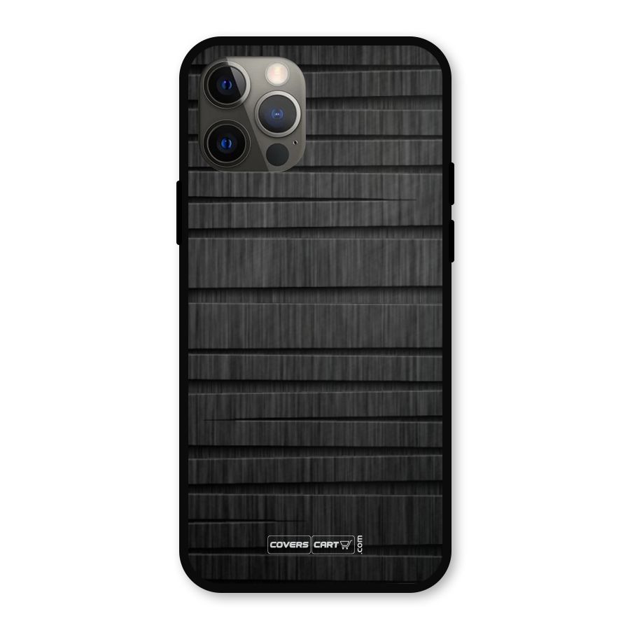 Black Abstract Metal Back Case for iPhone 12 Pro