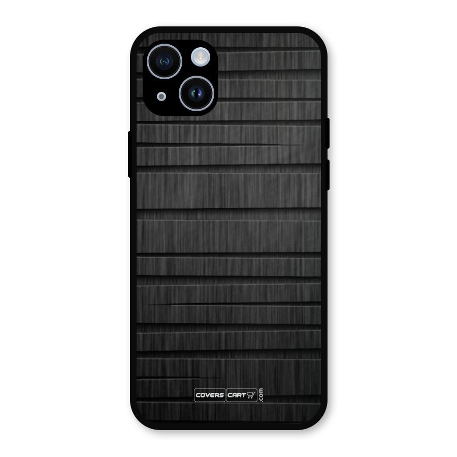 Black Abstract Metal Back Case for iPhone 14