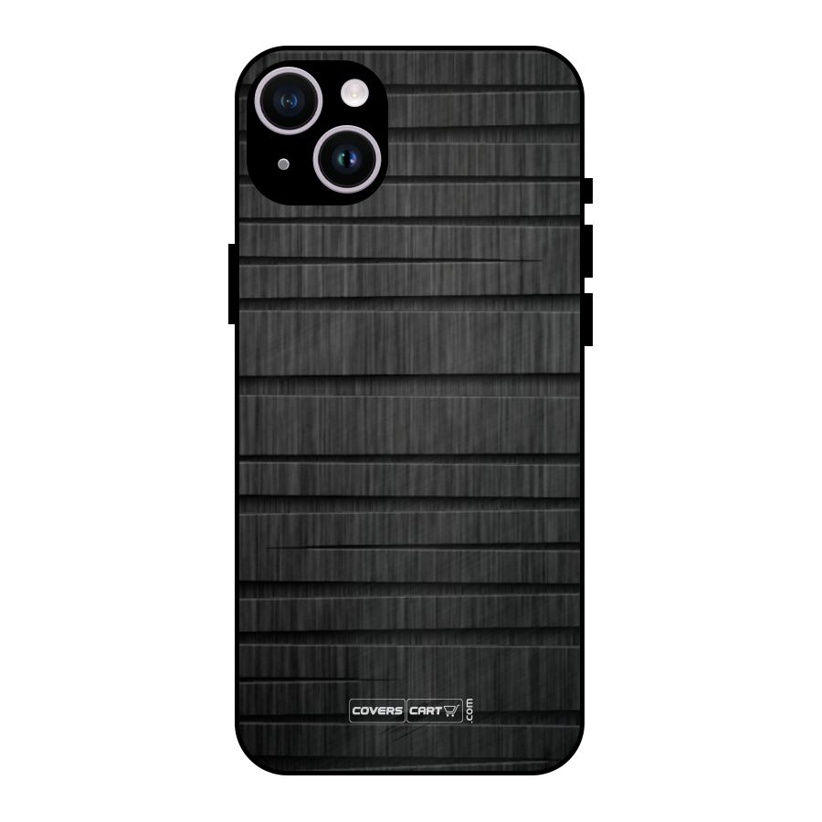 Black Abstract Metal Back Case for iPhone 14 Plus