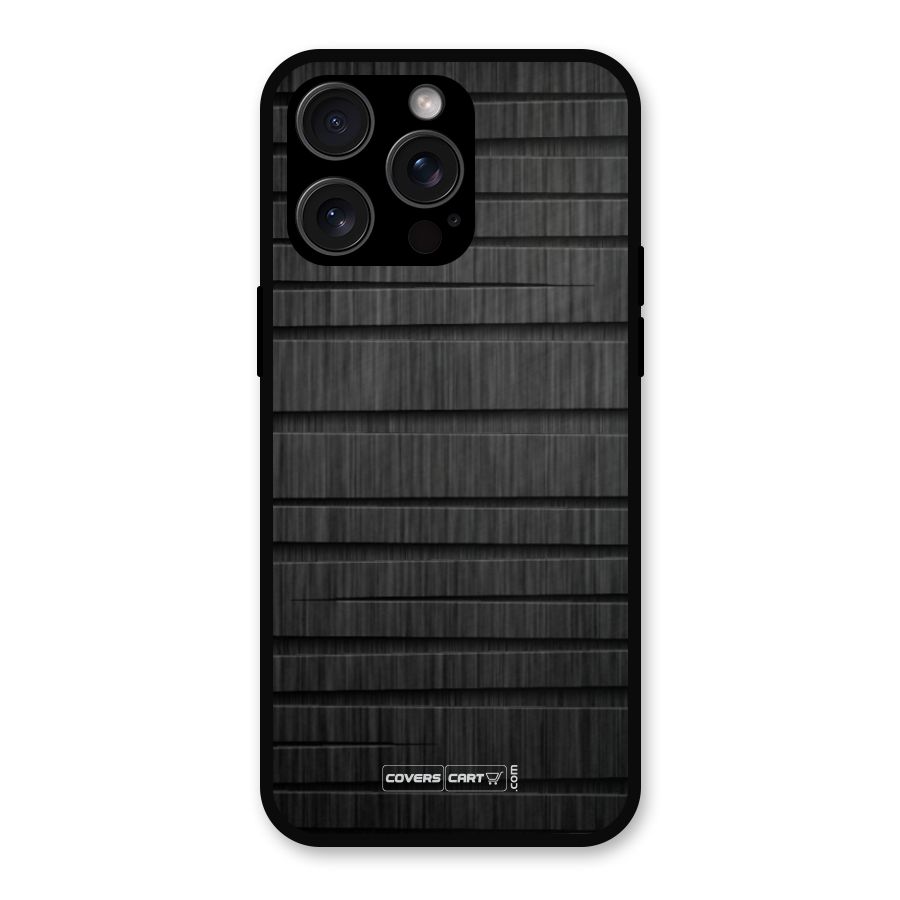 Black Abstract Metal Back Case for iPhone 15 Pro Max