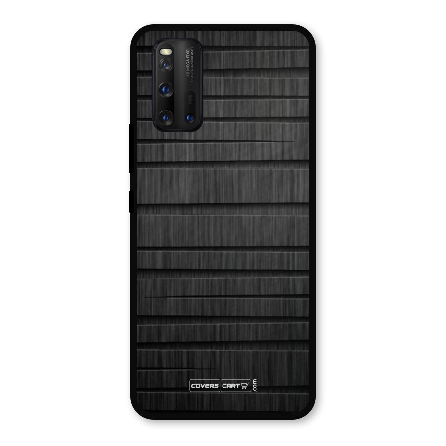 Black Abstract Metal Back Case for iQOO 3