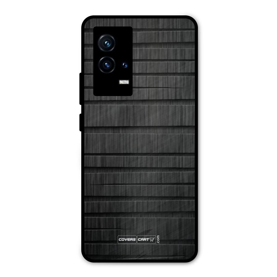 Black Abstract Metal Back Case for iQOO 9 5G