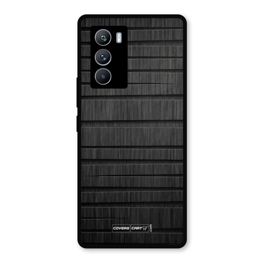 Black Abstract Metal Back Case for iQOO 9 SE