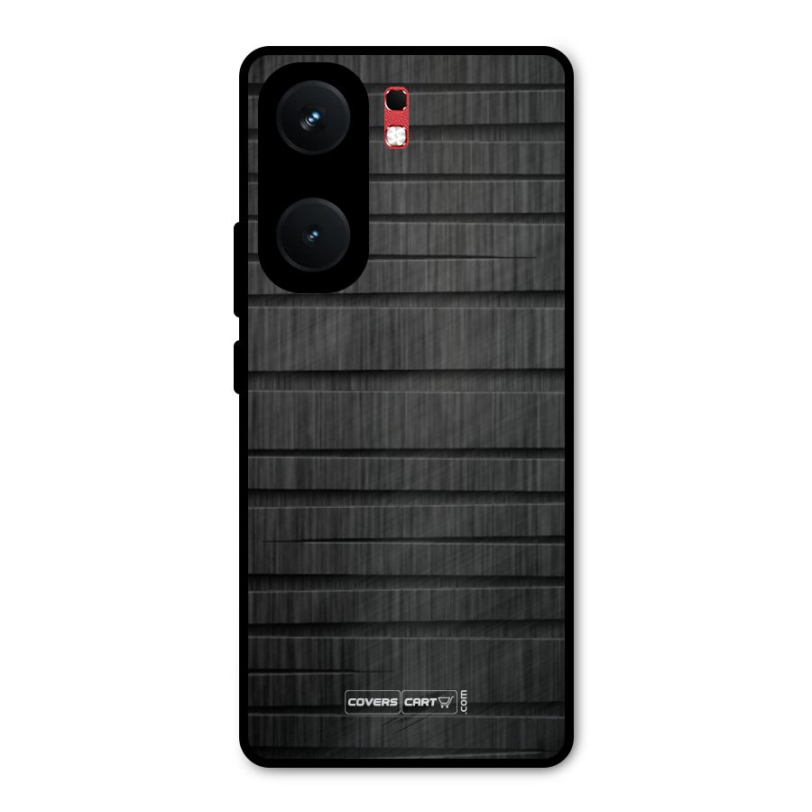 Black Abstract Metal Back Case for iQOO Neo 9 Pro