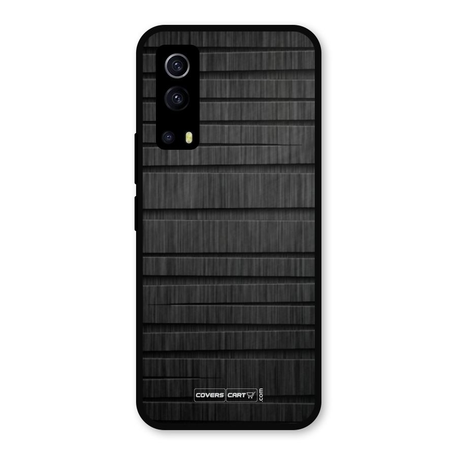 Black Abstract Metal Back Case for iQOO Z3