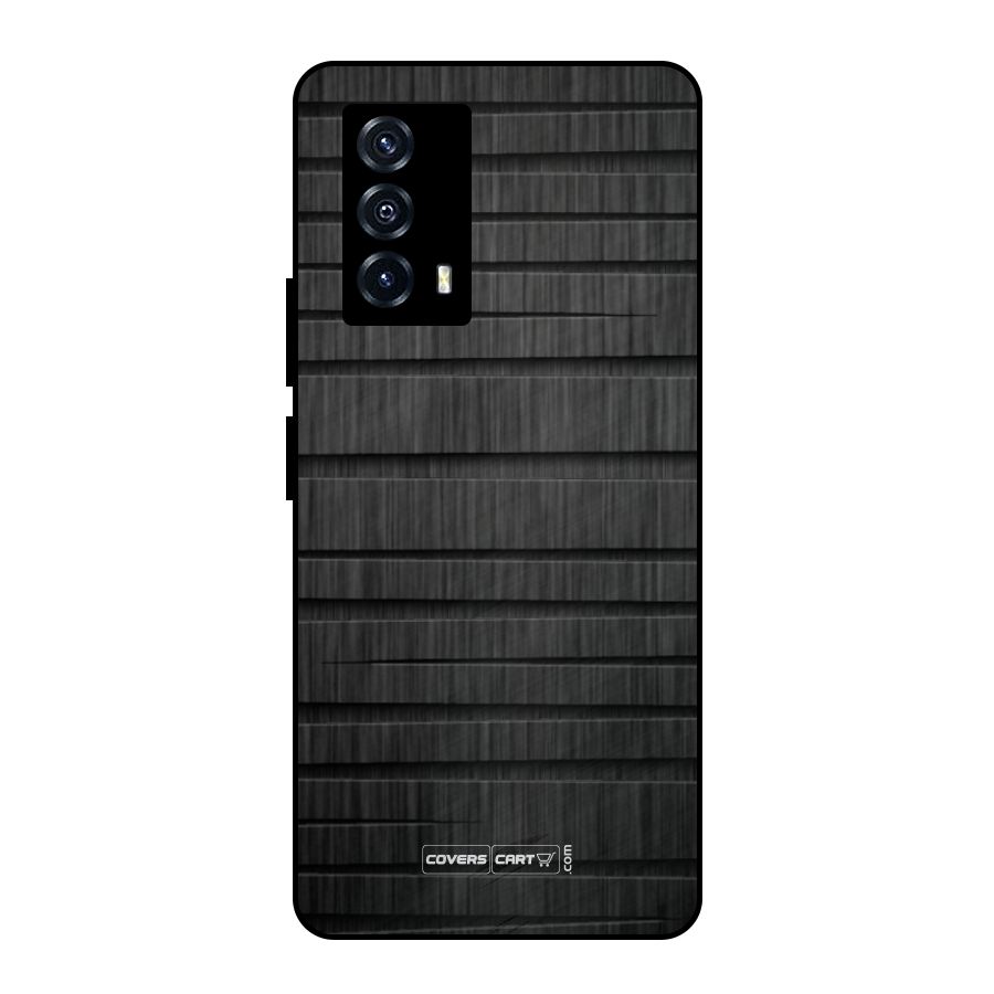 Black Abstract Metal Back Case for iQOO Z5
