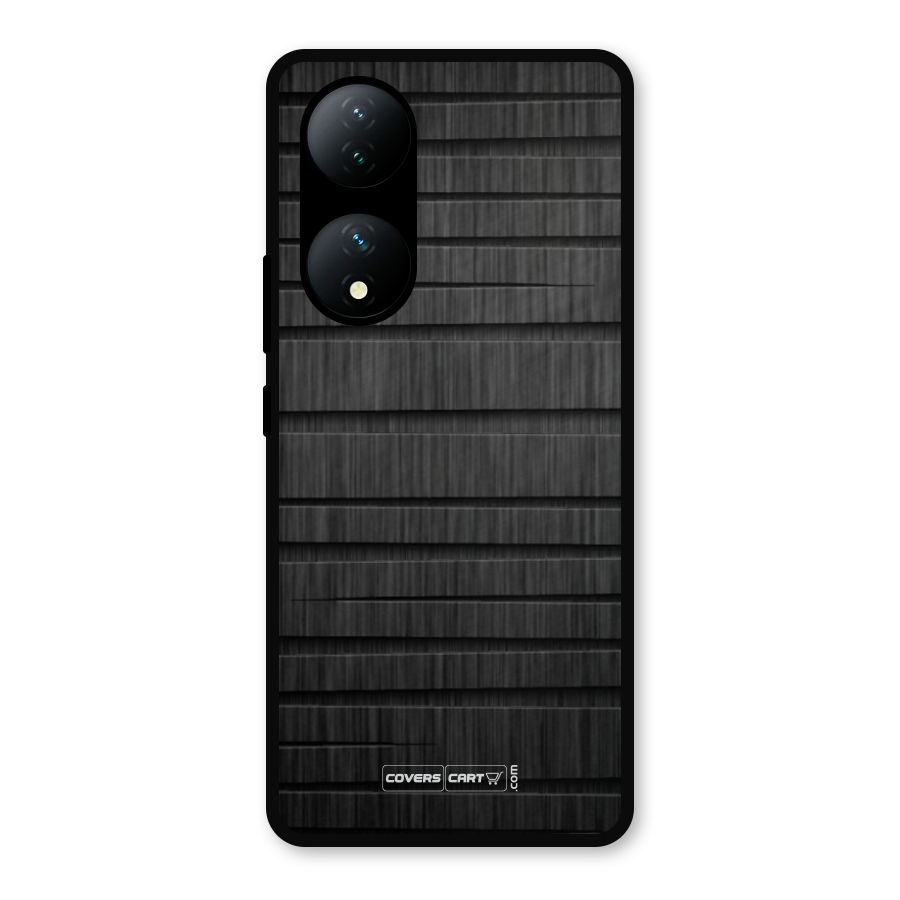 Black Abstract Metal Back Case for iQOO Z7s