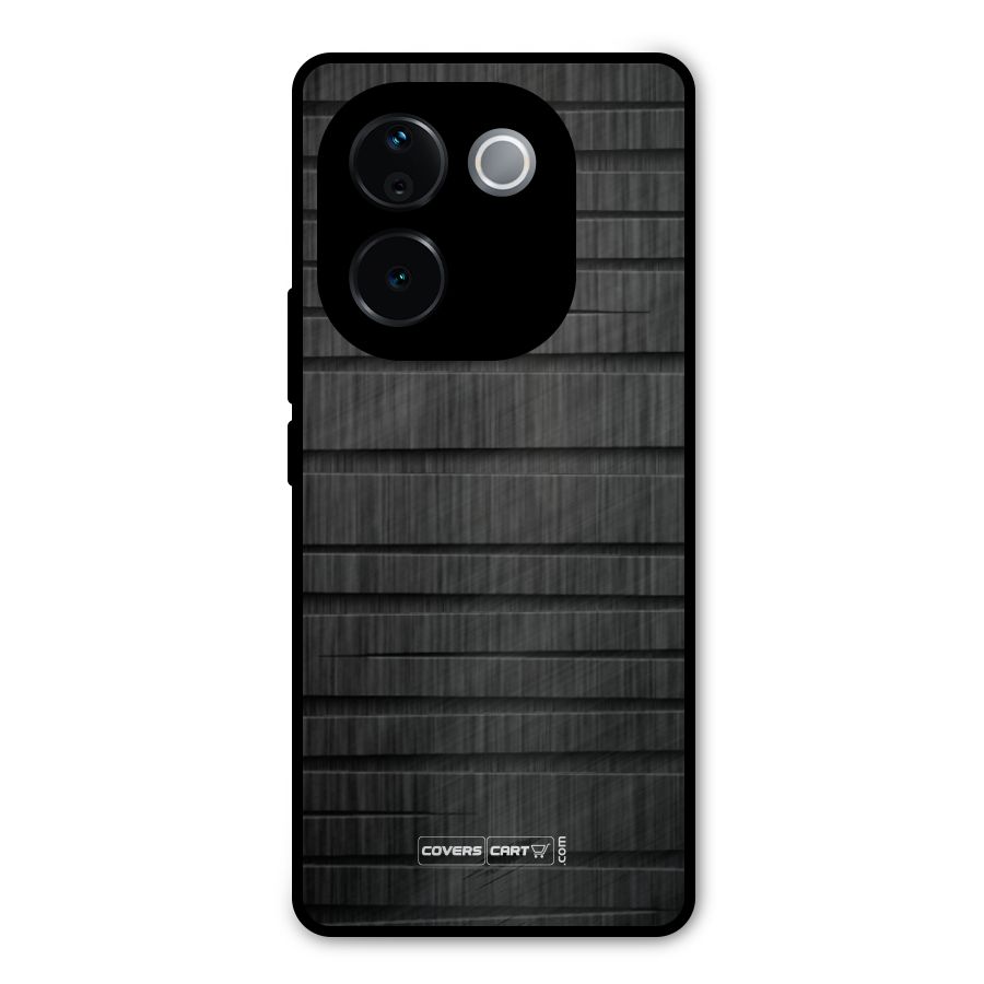 Black Abstract Metal Back Case for iQOO Z9s Pro