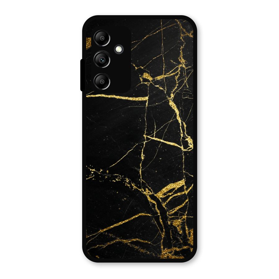 Black And Gold Design Metal Back Case for Galaxy A14 5G