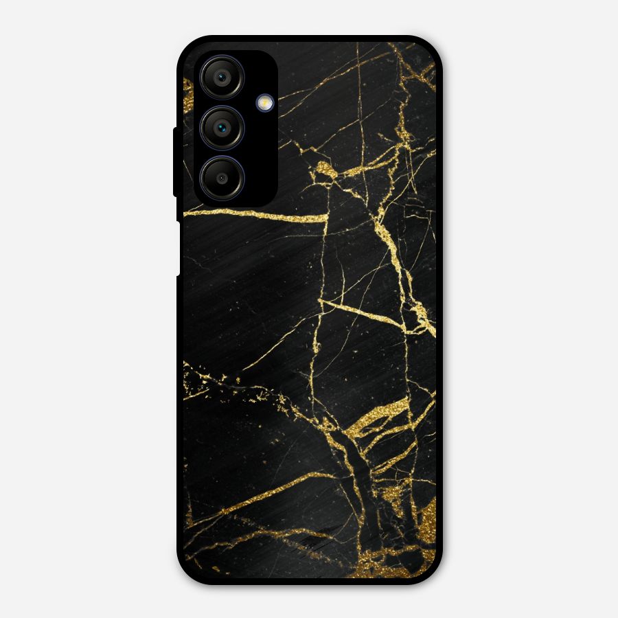 Black And Gold Design Metal Back Case for Galaxy A15 5G