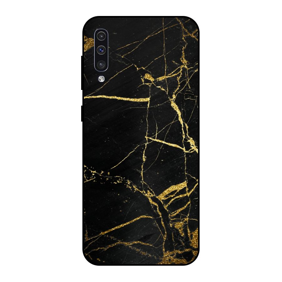 Black And Gold Design Metal Back Case for Galaxy A30s