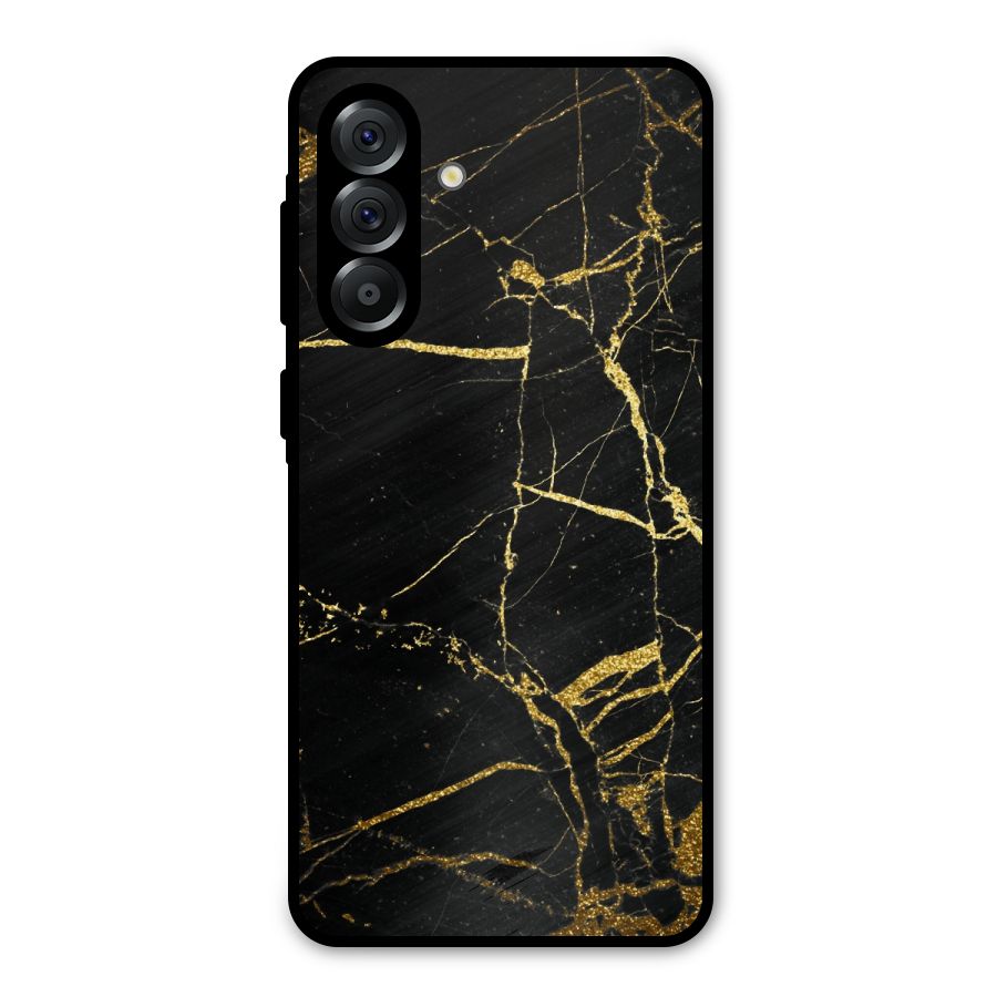 Black And Gold Design Metal Back Case for Galaxy A36