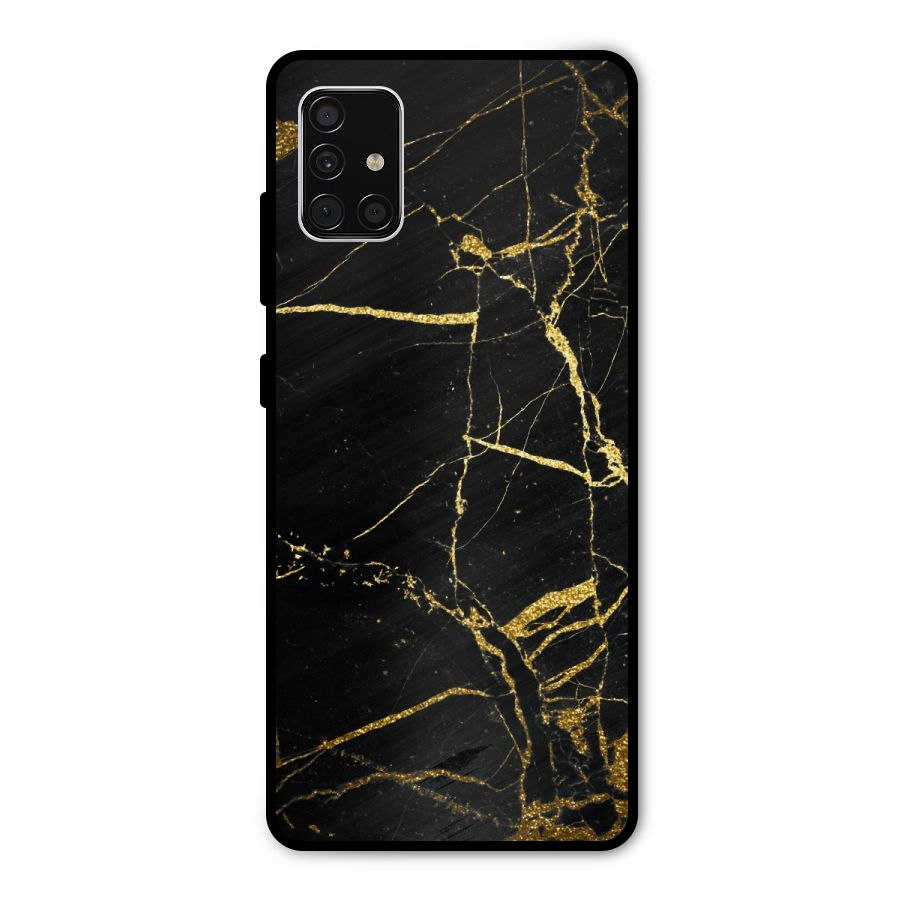 Black And Gold Design Metal Back Case for Galaxy A51