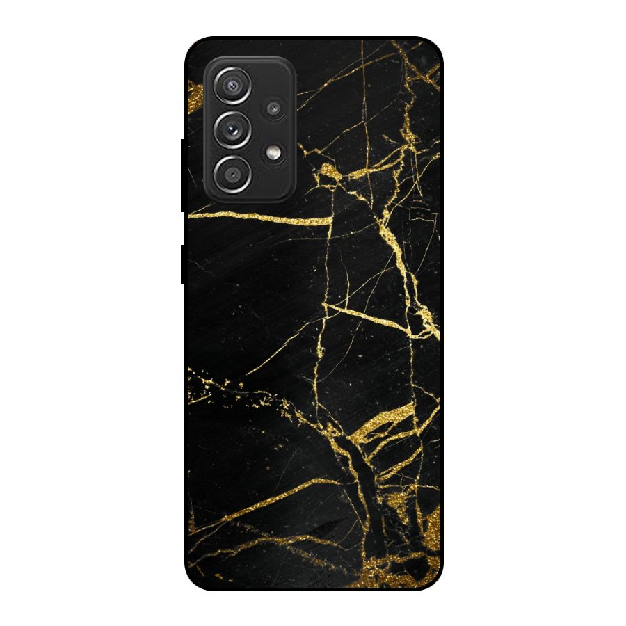 Black And Gold Design Metal Back Case for Galaxy A52