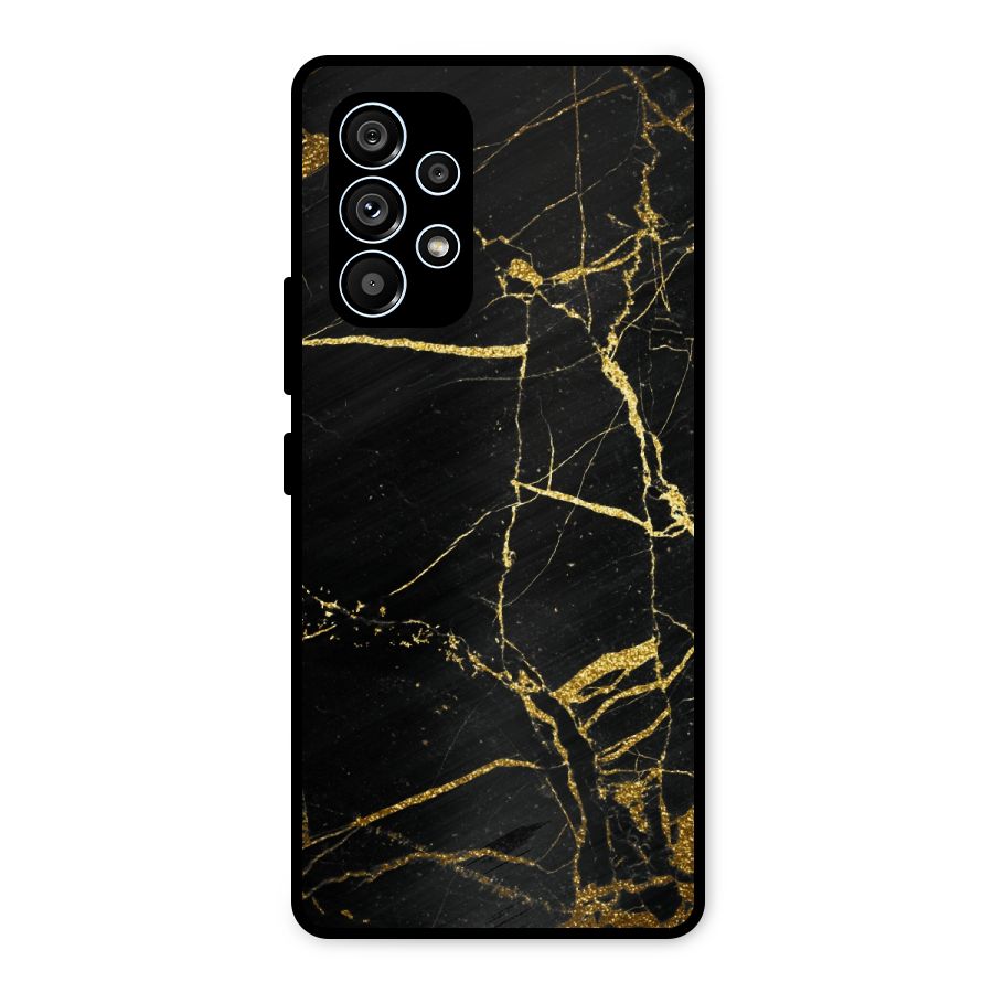 Black And Gold Design Metal Back Case for Galaxy A53 5G