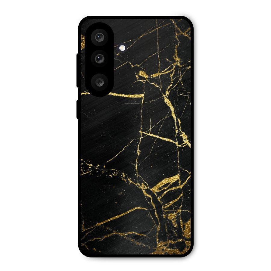 Black And Gold Design Metal Back Case for Galaxy M56