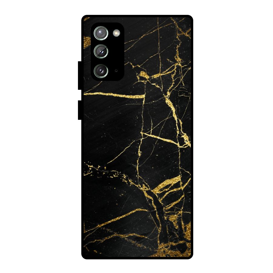 Black And Gold Design Metal Back Case for Galaxy Note 20