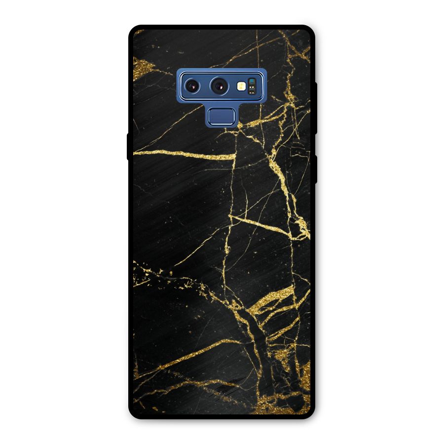 Black And Gold Design Metal Back Case for Galaxy Note 9