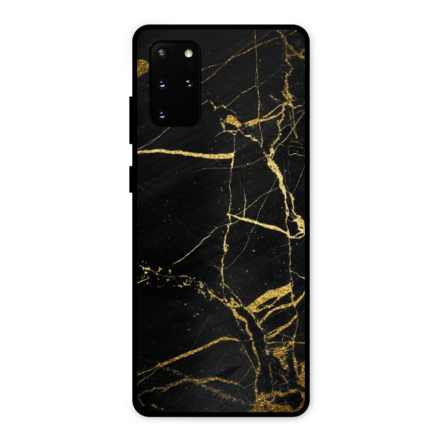 Black And Gold Design Metal Back Case for Galaxy S20 Plus