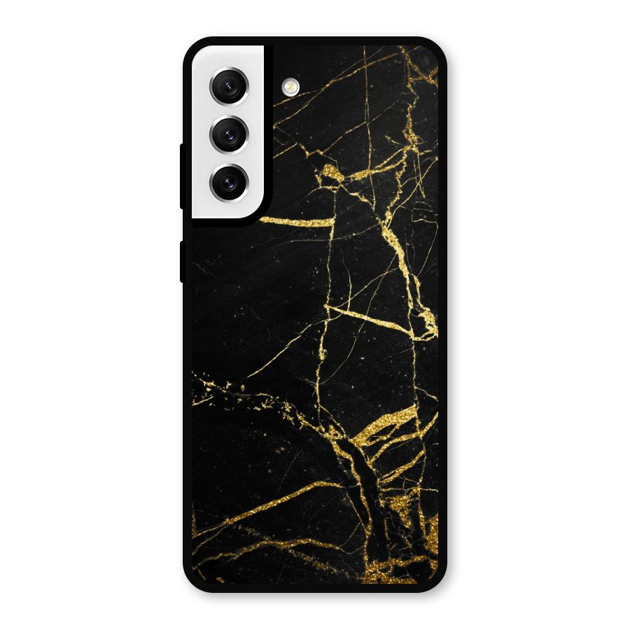 Black And Gold Design Metal Back Case for Galaxy S21 FE 5G