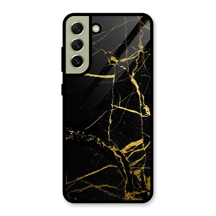 Black And Gold Design Metal Back Case for Galaxy S21 FE 5G (2023)