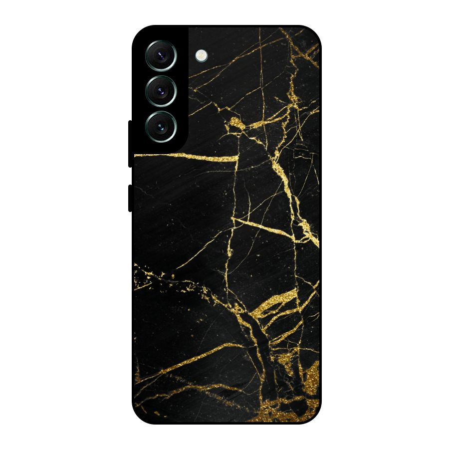Black And Gold Design Metal Back Case for Galaxy S22 Plus 5G