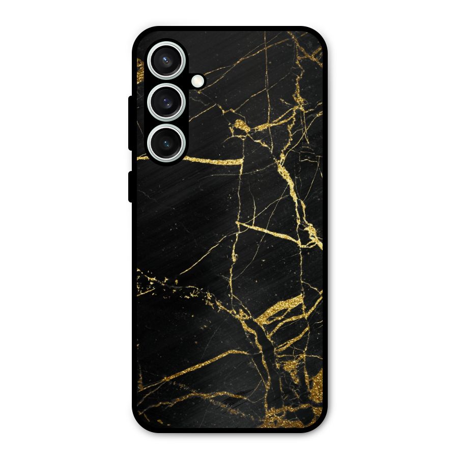 Black And Gold Design Metal Back Case for Galaxy S23 FE