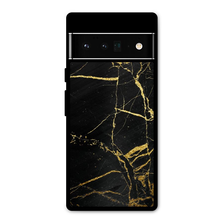 Black And Gold Design Metal Back Case for Google Pixel 6 Pro
