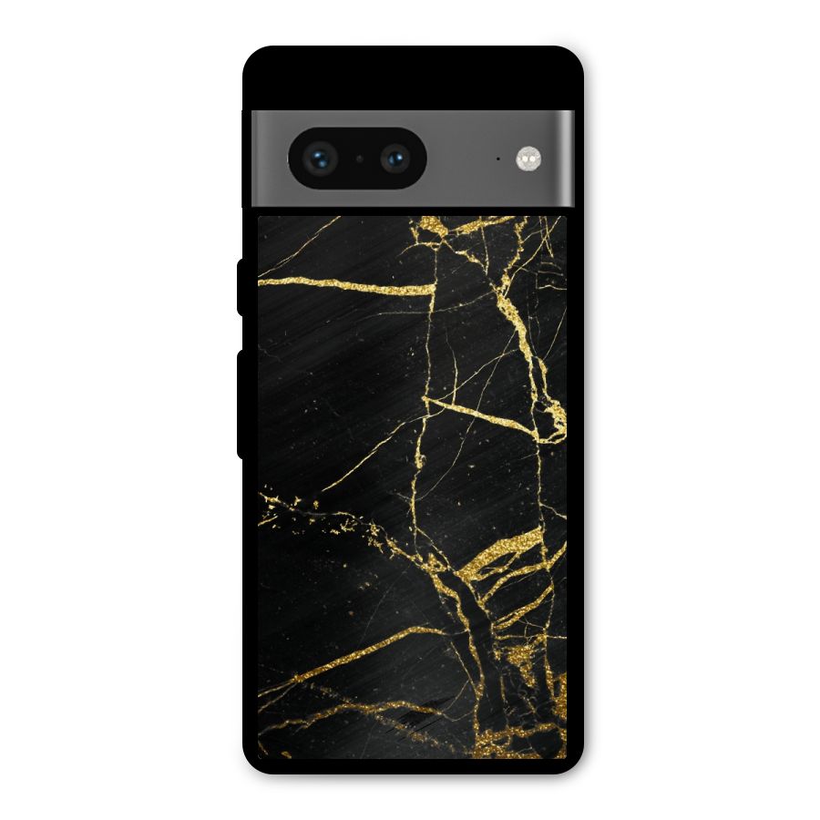 Black And Gold Design Metal Back Case for Google Pixel 7