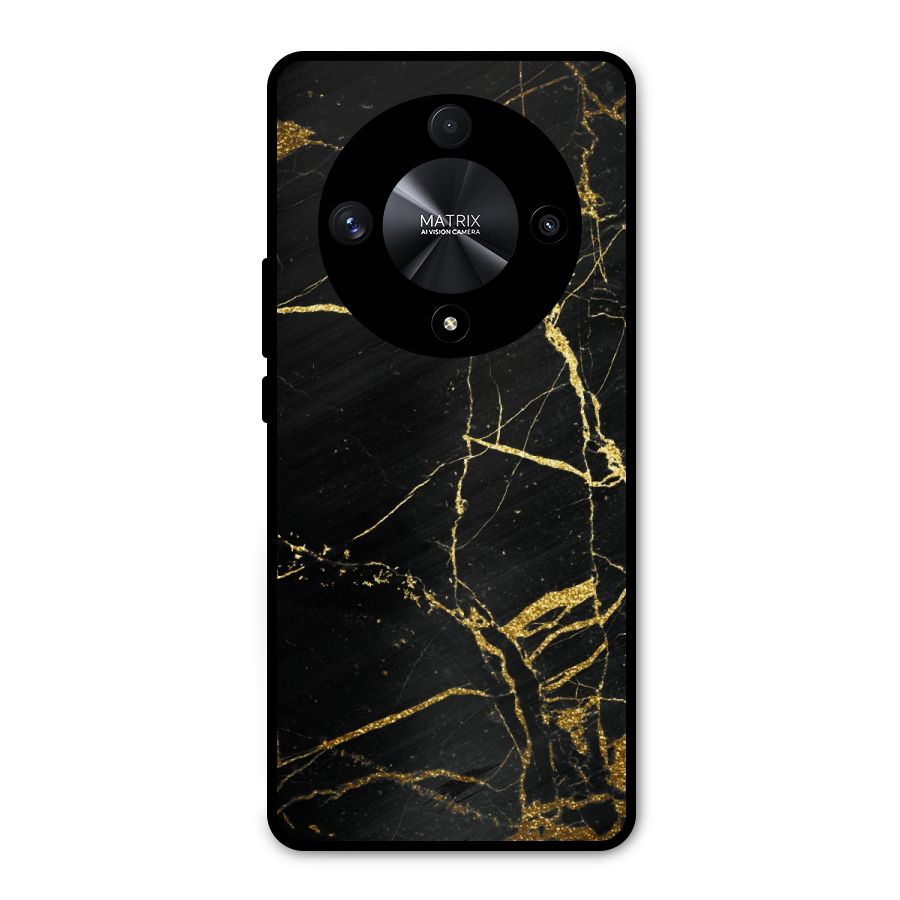 Black And Gold Design Metal Back Case for Honor X9b